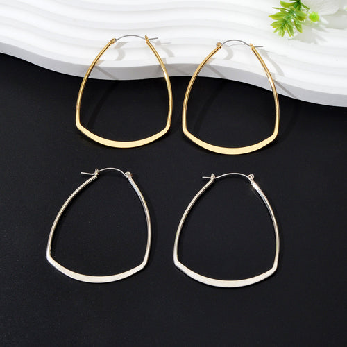 Asymmetrical Hoop Earrings Chic and Minimalist Accessories Holiday