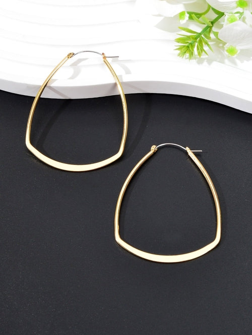 Asymmetrical Hoop Earrings Chic and Minimalist Accessories Holiday