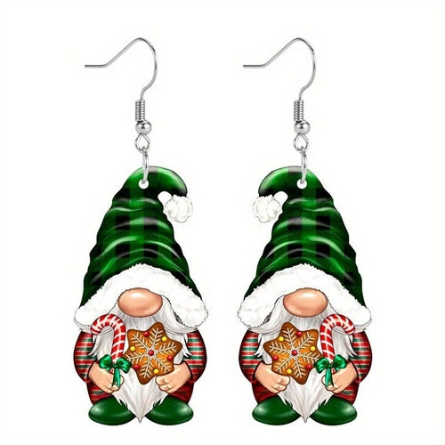 4Pairs Acrylic Earring Set Unique Fun Holiday Fashion Accessories